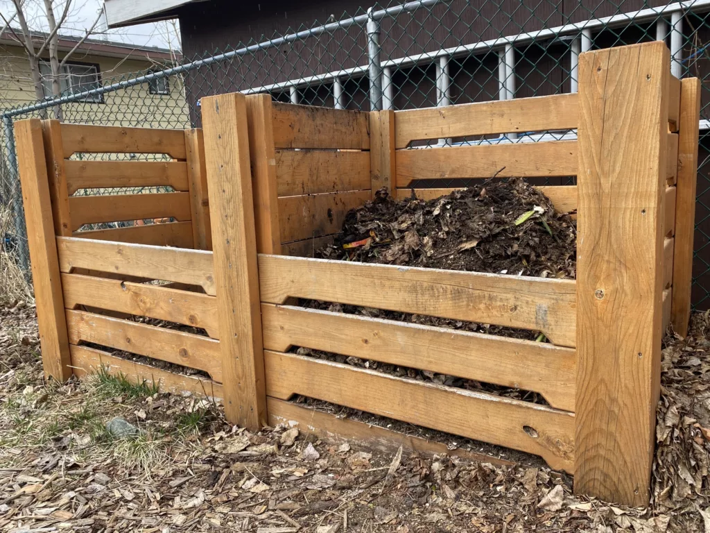 a two bin outdoor compost