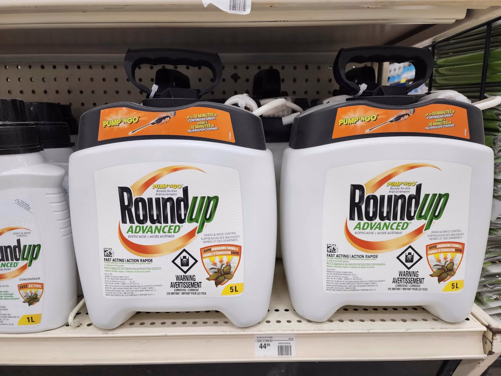 a shelf of Roundup